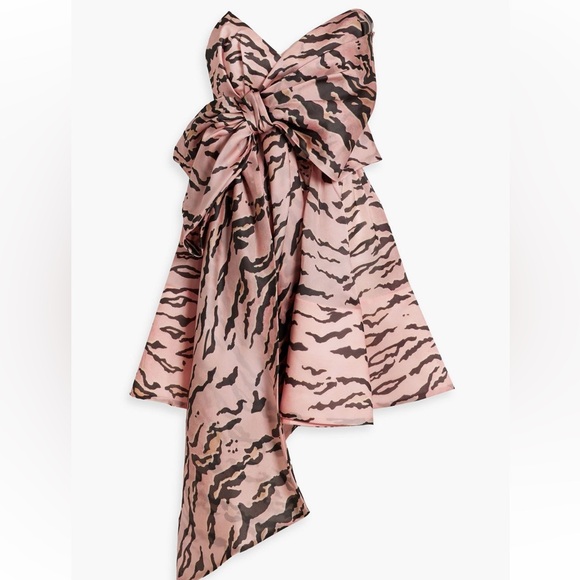 Zimmermann Strapless Dress in Pink and Black Pattern - Picture 3 of 3
